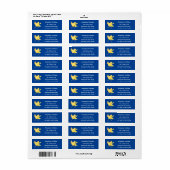 かわいい歌の黄色いカナリアの鳥の漫画 ラベル (フルシート)