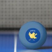 かわいい歌の黄色いカナリアの鳥の漫画 卓球ボール (ネット)