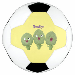 かわいい歌アーティチョーク野菜アニメ サッカーボール