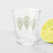 かわいい歌アーティチョーク野菜アニメ ショットグラス (裏面)
