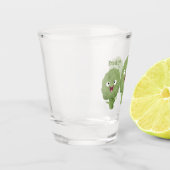 かわいい歌アーティチョーク野菜アニメ ショットグラス (左)