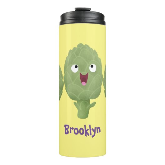 かわいい歌アーティチョーク野菜アニメ タンブラー (正面)