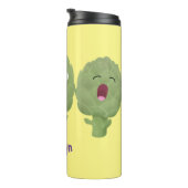 かわいい歌アーティチョーク野菜アニメ タンブラー (回転右)