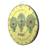 かわいい歌アーティチョーク野菜アニメ ダーツボード (正面右)