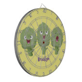 かわいい歌アーティチョーク野菜アニメ ダーツボード (正面左)