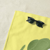 かわいい歌アーティチョーク野菜アニメ ビーチタオル (インサイチュ)