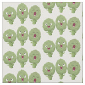 かわいい歌アーティチョーク野菜アニメ ファブリック (クローズアップ)