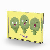 かわいい歌アーティチョーク野菜アニメ フォトブロック (右)