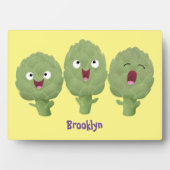 かわいい歌アーティチョーク野菜アニメ  フォトプラーク (正面)