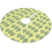 かわいい歌アーティチョーク野菜アニメ ブラッシュドポリエステルツリースカート (アングル)