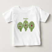 かわいい歌アーティチョーク野菜アニメ ベビーTシャツ (正面)
