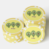 かわいい歌アーティチョーク野菜アニメ ポーカーチップ (積み重ね)