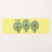 かわいい歌アーティチョーク野菜アニメ ヨガマット (裏面(横))