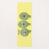 かわいい歌アーティチョーク野菜アニメ ヨガマット (裏面)