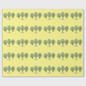 かわいい歌アーティチョーク野菜アニメ ラッピングペーパー (フラット)