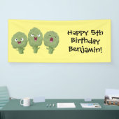 かわいい歌アーティチョーク野菜アニメ 横断幕 (トレードショー)