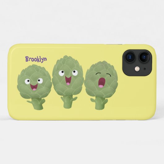 かわいい歌アーティチョーク野菜アニメ Case-Mate iPhoneケース (裏面(横))