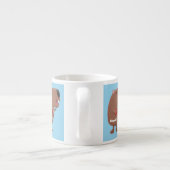 かわいい歌カピバラukulele漫画イラストレーション エスプレッソカップ (裏面)