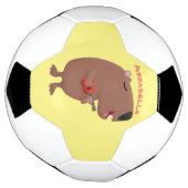 かわいい歌カピバラukulele漫画イラストレーション サッカーボール (回転)