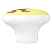 かわいい歌カピバラukulele漫画イラストレーション セラミックノブ (側面)