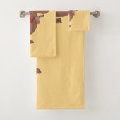 かわいい歌カピバラukulele漫画イラストレーション バスタオルセット (インサイチュ)