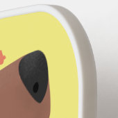 かわいい歌カピバラukulele漫画イラストレーション ピックルボールラケット (左詳細)