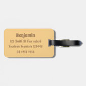 かわいい歌カピバラukulele漫画イラストレーション ラゲッジタグ (裏面横)