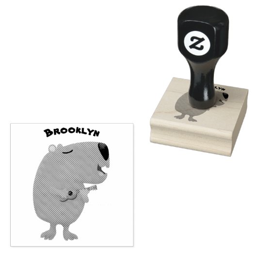 かわいい歌カピバラukulele漫画イラストレーション ラバースタンプ (押印)