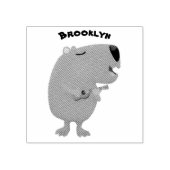 かわいい歌カピバラukulele漫画イラストレーション ラバースタンプ (インプリント)