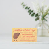 かわいい歌カピバラukulele漫画イラストレーション 名刺 (スタンド正面)