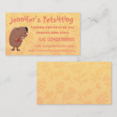 かわいい歌カピバラukulele漫画イラストレーション 名刺 (正面/裏面)