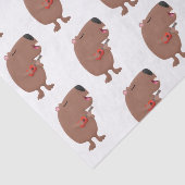 かわいい歌カピバラukulele漫画イラストレーション 薄葉紙 (詳細)