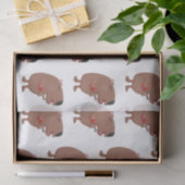 かわいい歌カピバラukulele漫画イラストレーション 薄葉紙 (ギフト)