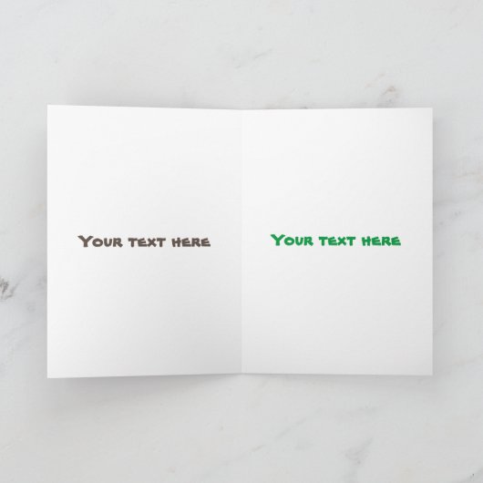 かわいい歌声カピバラウクレレ漫画イラストレーション カード (内部)