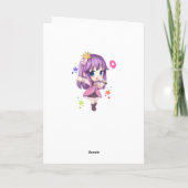 かわいい歌手のハッピーバースデーカード カード (裏面)