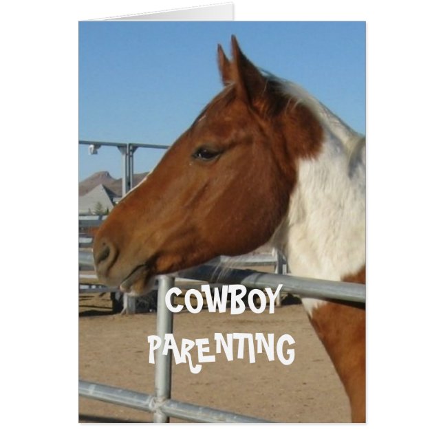 かわいい歓迎された家の帰郷-カウボーイのParenting (正面)
