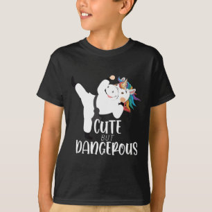 かわいい武術芸術危険一角獣空手 Tシャツ