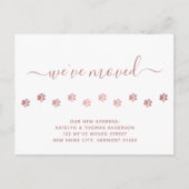 かわいい歩くポープリントバラ金ゴールドポーズムービング 案内ポストカード (正面)