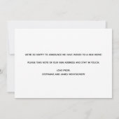 かわいい歩くポープリントバラ金ゴールド移動 案内状 (裏面)