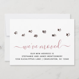 かわいい歩くポープリントバラ金ゴールド移動 案内状