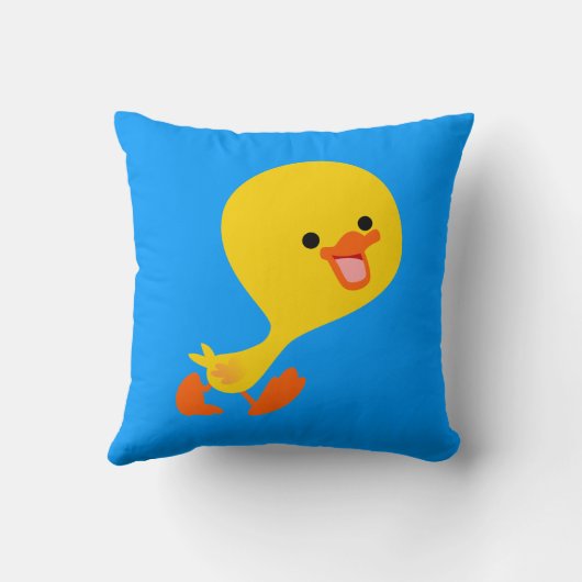 かわいい歩くマンガのアヒル枕 クッション (裏面)