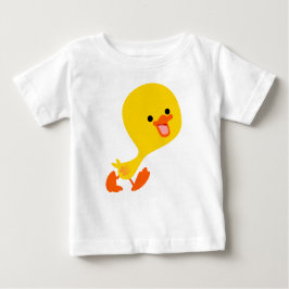 かわいい歩くマンガダクリングベビーTシャツ ベビーTシャツ