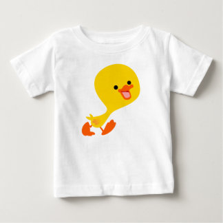 かわいい歩くマンガダクリングベビーTシャツ ベビーTシャツ