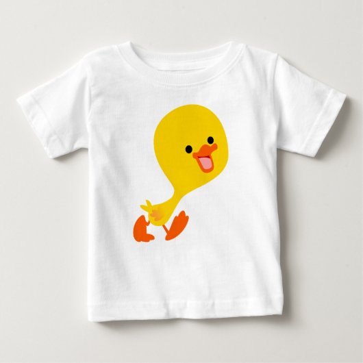 かわいい歩くマンガダクリングベビーTシャツ ベビーTシャツ (正面)
