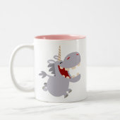 かわいい歯ぎしりユニコーンマグカップ ツートーンマグカップ (左)