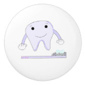 かわいい歯と歯ブラシ セラミックノブ (正面)