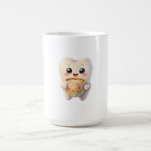 かわいい歯のキャラクター コーヒー好き