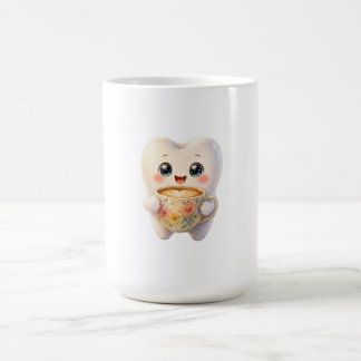 かわいい歯のキャラクター コーヒー好き コーヒーマグカップ