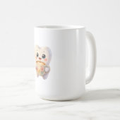 かわいい歯のキャラクター コーヒー好き コーヒーマグカップ (正面右)
