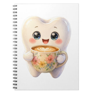 かわいい歯のキャラクター コーヒー好き ノート